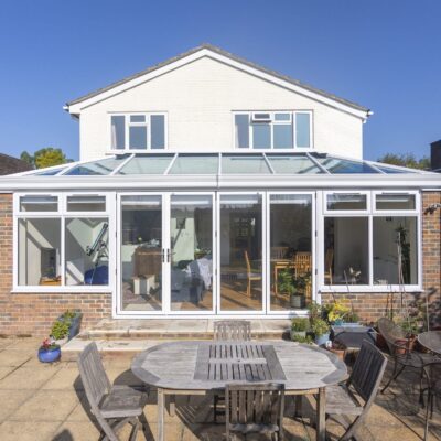 A beautiful orangery with a glass roof