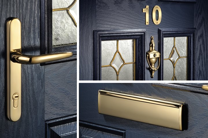 Composite door handles and knockers