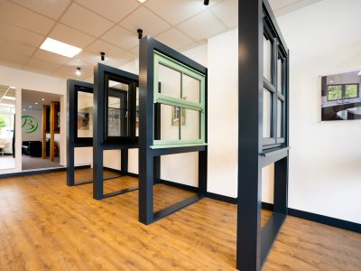 A++ triple-glazed window display at Brackenwood Reading showroom
